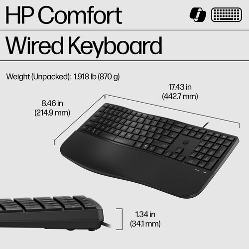 HP 485 Comfort Wired Keyboard HP 485 Comfort Wired Keyboard